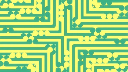 Aufkleber - 3d rendering loop animation of a symmetrical pattern with a repeating shapes 4K