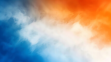 Poster - white orange blue gradient background. Generative AI.