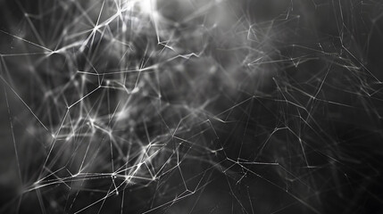 Leinwandbilder - Wireframe background with plexus effect texture background. Generative AI.