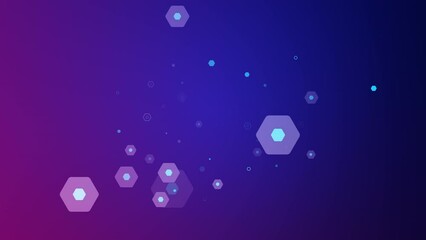 Wall Mural - Hexagon Element globe news motion background 