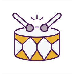 Wall Mural - Drum vector icon