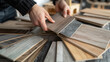 © retrostudio - Designer showing furniture and flooring material samples for interior design