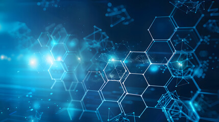Poster - Abstract technology or medical background. Generative AI.