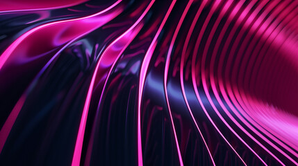 Canvas Print - abstract digital background for wallpaper. black and pink light lines. futuristic and technological background. fantastic wallpaper