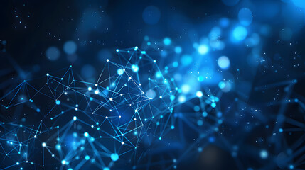 Aufkleber - Template for science and technology presentation. Plexus style background