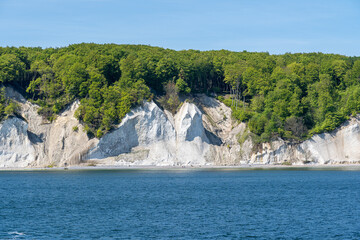 Wall Mural - Scenic view of white chalk cliffs on Ruegen island, Germany