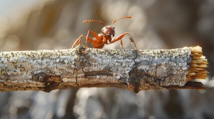 Poster - A macro shot of an ant carrying a heavy load, showcasing the impressive strength and determination of these insects.
