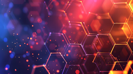 Leinwandbilder - Abstract background hexagon pattern. Generative AI.