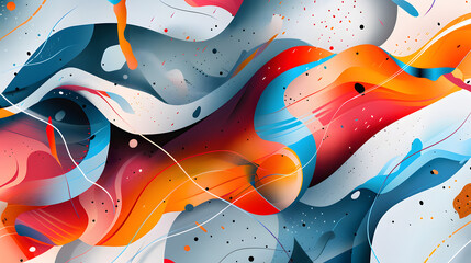 Wall Mural - Abstract composition illustration. Generative AI.