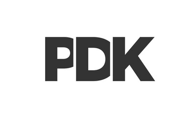Poster - PDK logo design template with strong and modern bold text. Initial based vector logotype featuring simple and minimal typography. Trendy company identity.