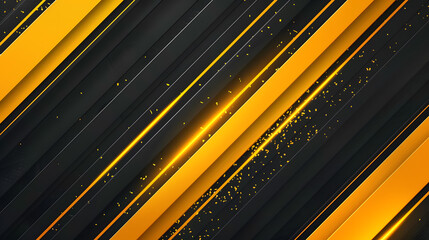 Poster - abstract modern yellow lines background vector illustration. Generative AI.