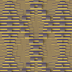 Aufkleber - Wavy complex symmetrical pattern. 3d rendering digital illustration