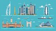 © peerawat - Develop an infographic detailing the key features of luxury hotels. Highlight iconic properties like Burj Al Arab, Atlantis The Palm, and the Address Downtown.