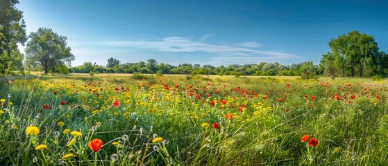 Canvas Print - field of flowers