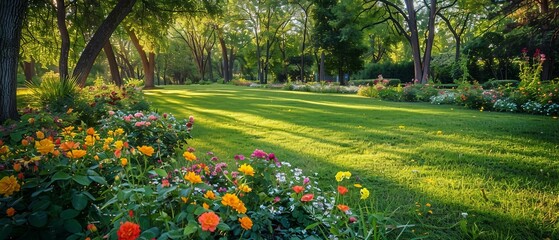 Sticker - garden with flowers