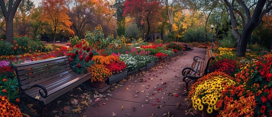 Sticker - autumn in the park