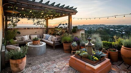 Wall Mural - patio with plants