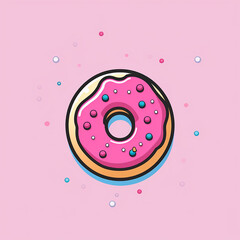 Wall Mural - Donut_Modern_Line_Icon_Vector_Line_Art_CuteIcon_Desig