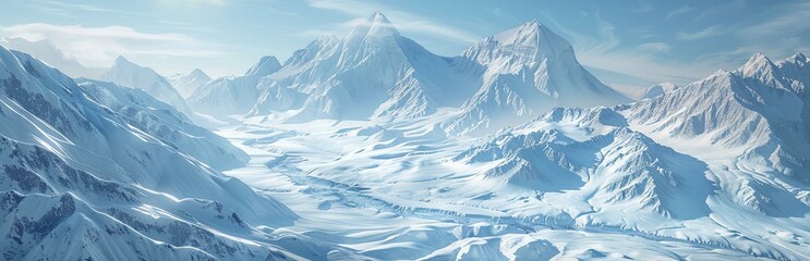 Wall Mural - Snow covered mountains