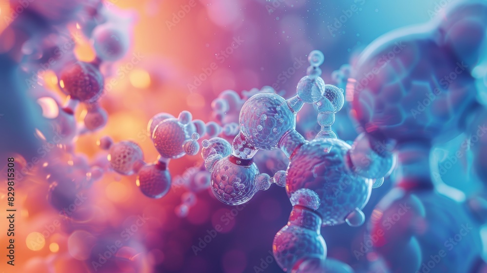 A High resolution Image Of A Molecular Structure Focusing On The 