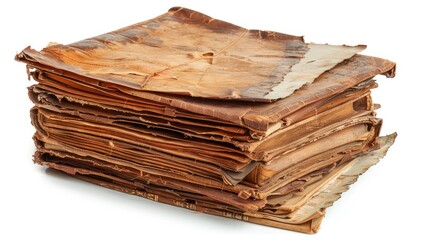 Poster - Antique book and paper on a white background