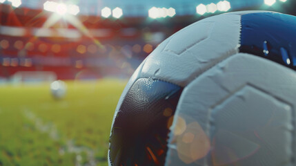 Wall Mural - Soccer Ball on Stadium Grass