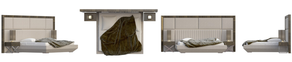Wall Mural - Interior modern living bedroom in 3d rendering