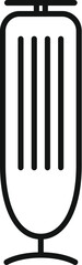 Poster - Black and white line art of a contemporary microphone icon, ideal for web and print