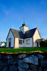 Wall Mural - Church in the village of Bud, Norway.