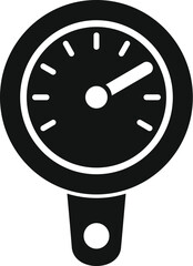 Poster - simplified vector representation of a pressure gauge in monochrome style