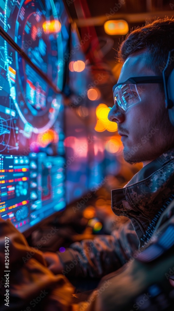 Israeli Soldiers in Cyber Command Center Using Advanced Technology for ...