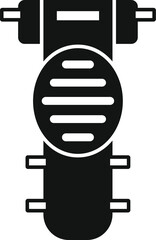 Poster - Vector illustration of a microphone silhouette in black, perfect for audiorelated design elements
