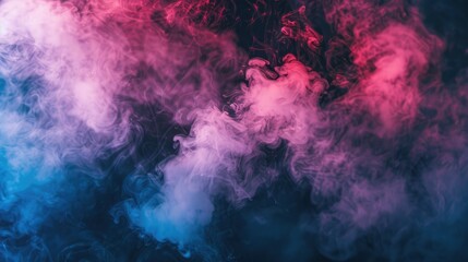 Poster - Vibrant smoke against dark backdrop