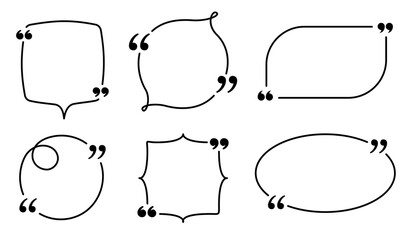 Aufkleber - elegant speech bubble collection with quotation marks