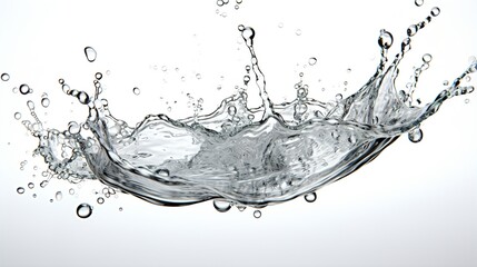 Poster - water splash isolated on white