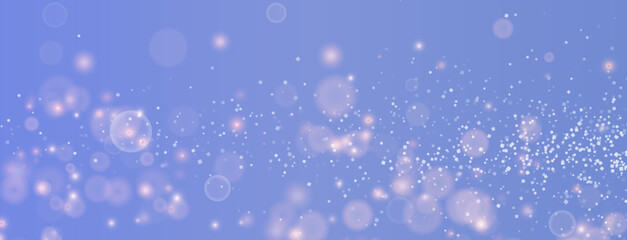 Christmas background. Powder PNG. Magic shining gold dust. Fine, shiny dust bokeh particles fall off slightly. Fantastic shimmer effect.