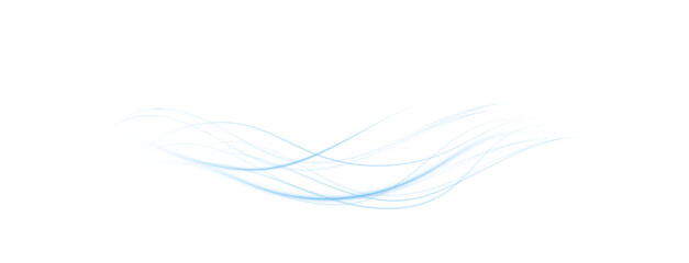 Wall Mural - luminous blue lines of speed. light glowing effect . abstract motion lines. white background isolate