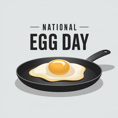 Wall Mural - 
National Egg Day, Social Media Poster, National Egg Day Poster, Egg Day, Happy National Egg Day, flat illustration Design, Egg Day poster, post, banner, poster, June 3. Happy egg day,  with text 