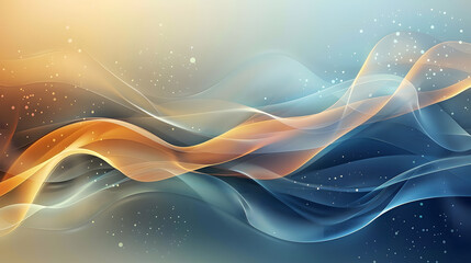 Poster - abstract wave shapes abstract background. Generative AI.