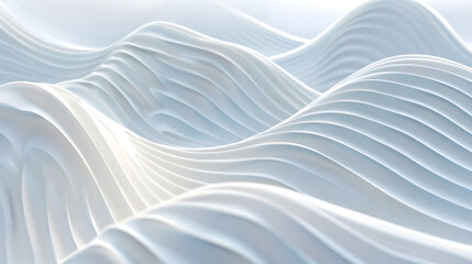 Wall Mural - abstract white line wave background. Generative AI.