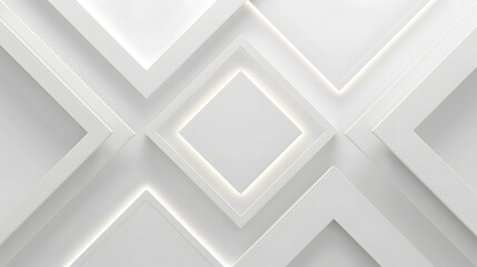 Poster - Abstract white square shape with futuristic concept background. Generative AI.
