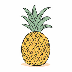 Wall Mural - there is a pineapple with a green leaf on it