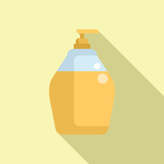 Poster - Clean, minimalist vector illustration of a liquid soap dispenser with a pump, on a soft background