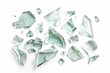 © WaxWing_Ai - Shards of shattered glass on white background