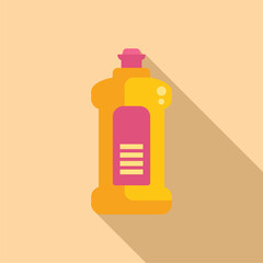 Wall Mural - Vector illustration of a flat design cleaning product bottle with a shadow, ideal for various design uses