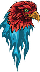 Sticker - Mascot Head of an Eagle vector illustration design