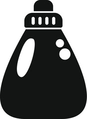 Wall Mural - Black icon of a detergent or cleanser bottle, suitable for various cleaning themes