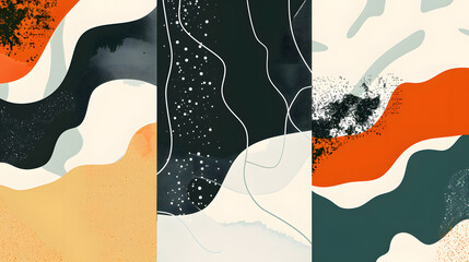 Poster - Contemporary abstract universal background templates. Minimalist aesthetic. Generative AI.