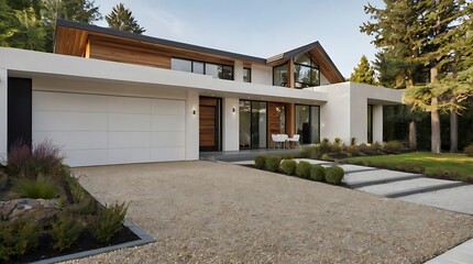 modern house with garden