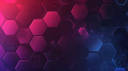 Poster - Dynamic trendy simple color gradient abstract background with hexagon texture effects gradient background. Generative AI.